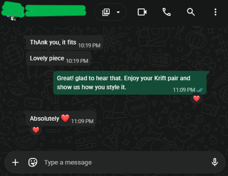 WhatsApp review screenshot