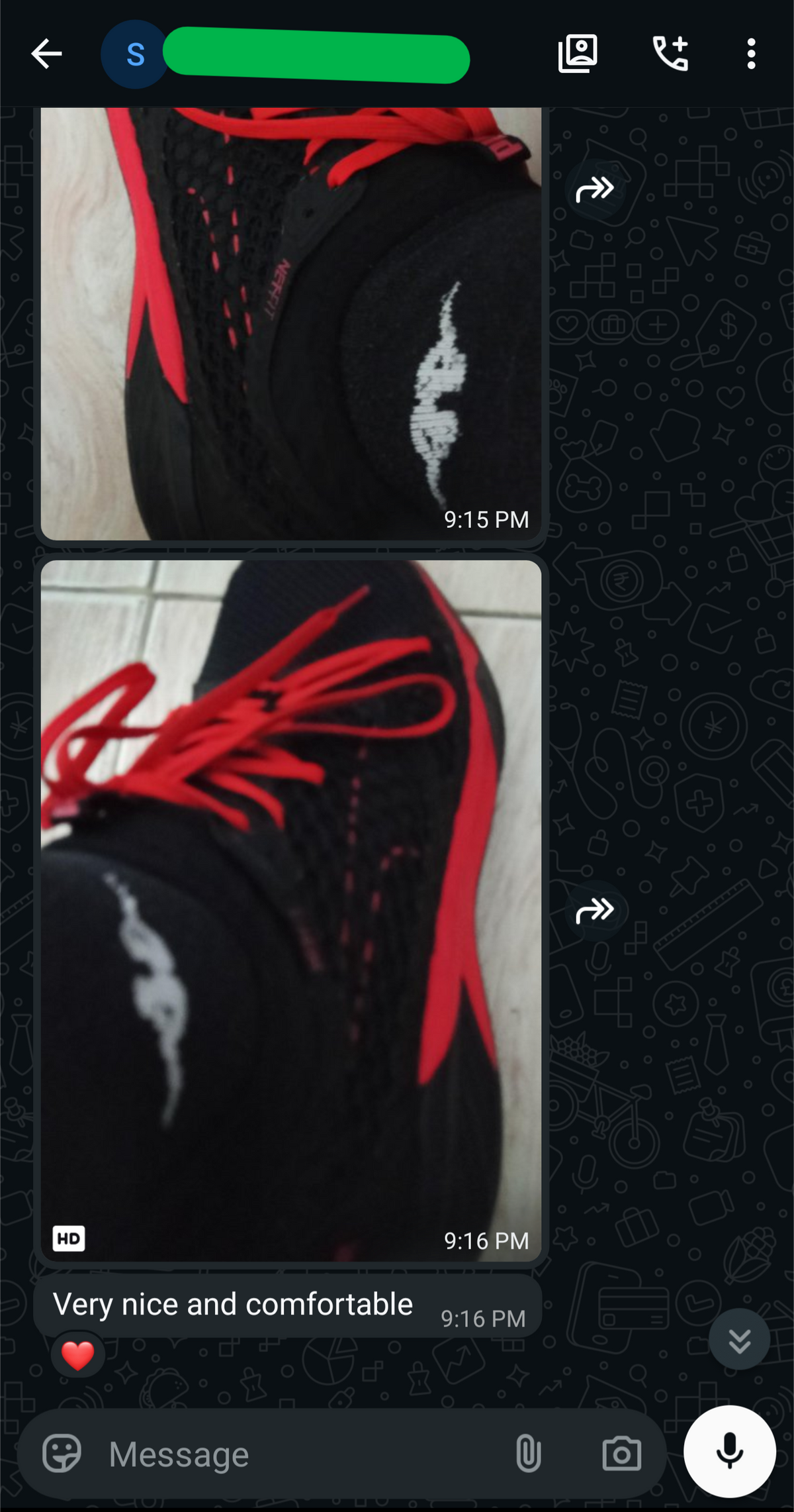 WhatsApp review screenshot